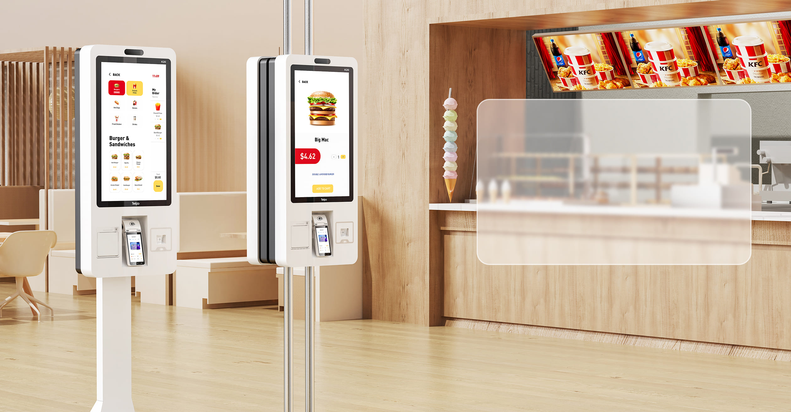 Telpo-K20-Self-Ordering Kiosk Machine